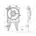 Radiador de ventilador de refrigeración de aire 12v para FIAT PUNTO